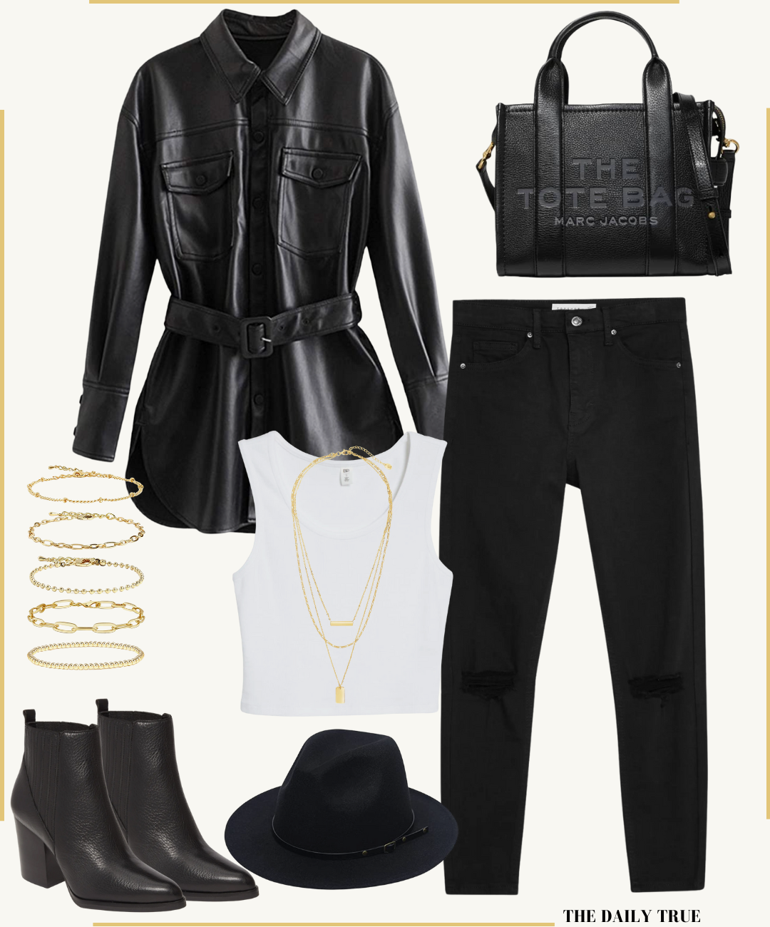 leather shacket outfit 