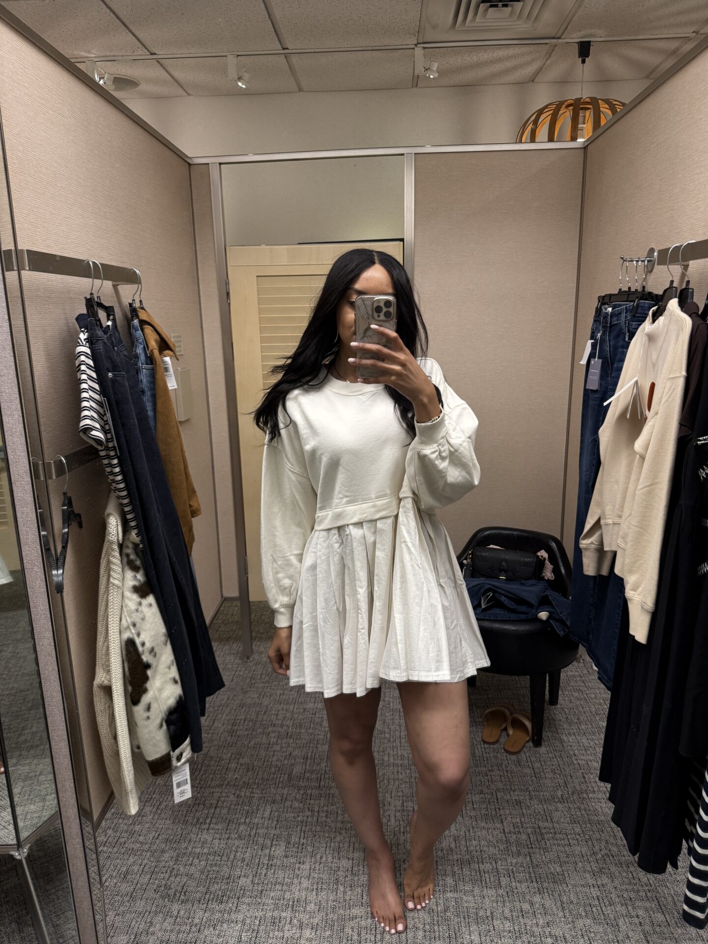 Free People Eleanor Layered Sweatshirt Minidress