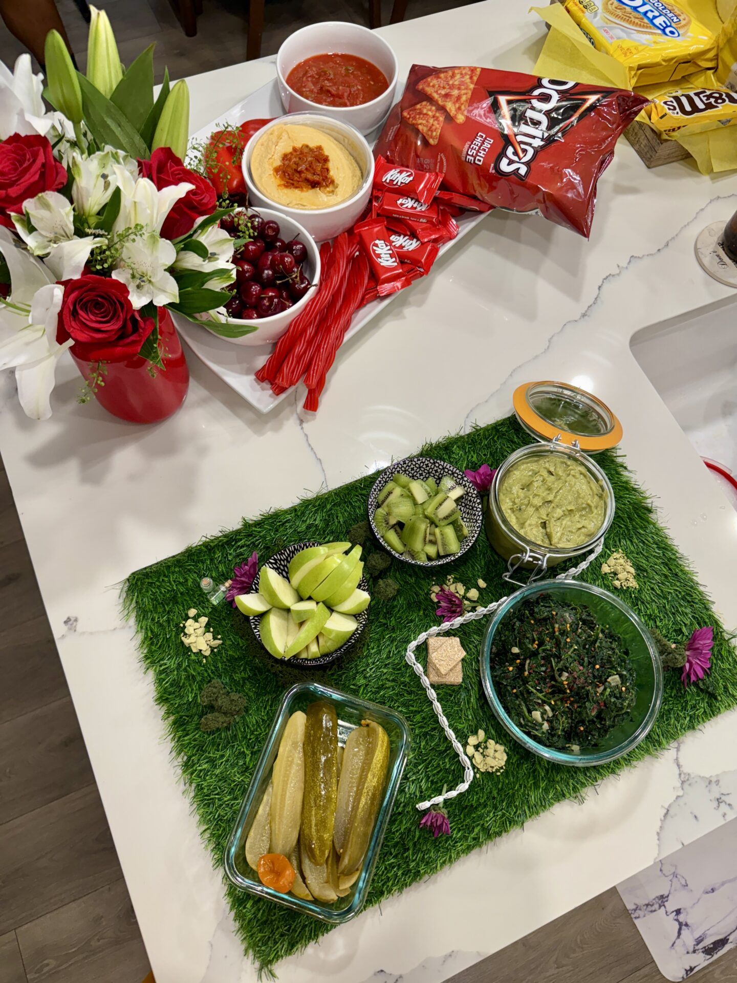 green food color party idea adults