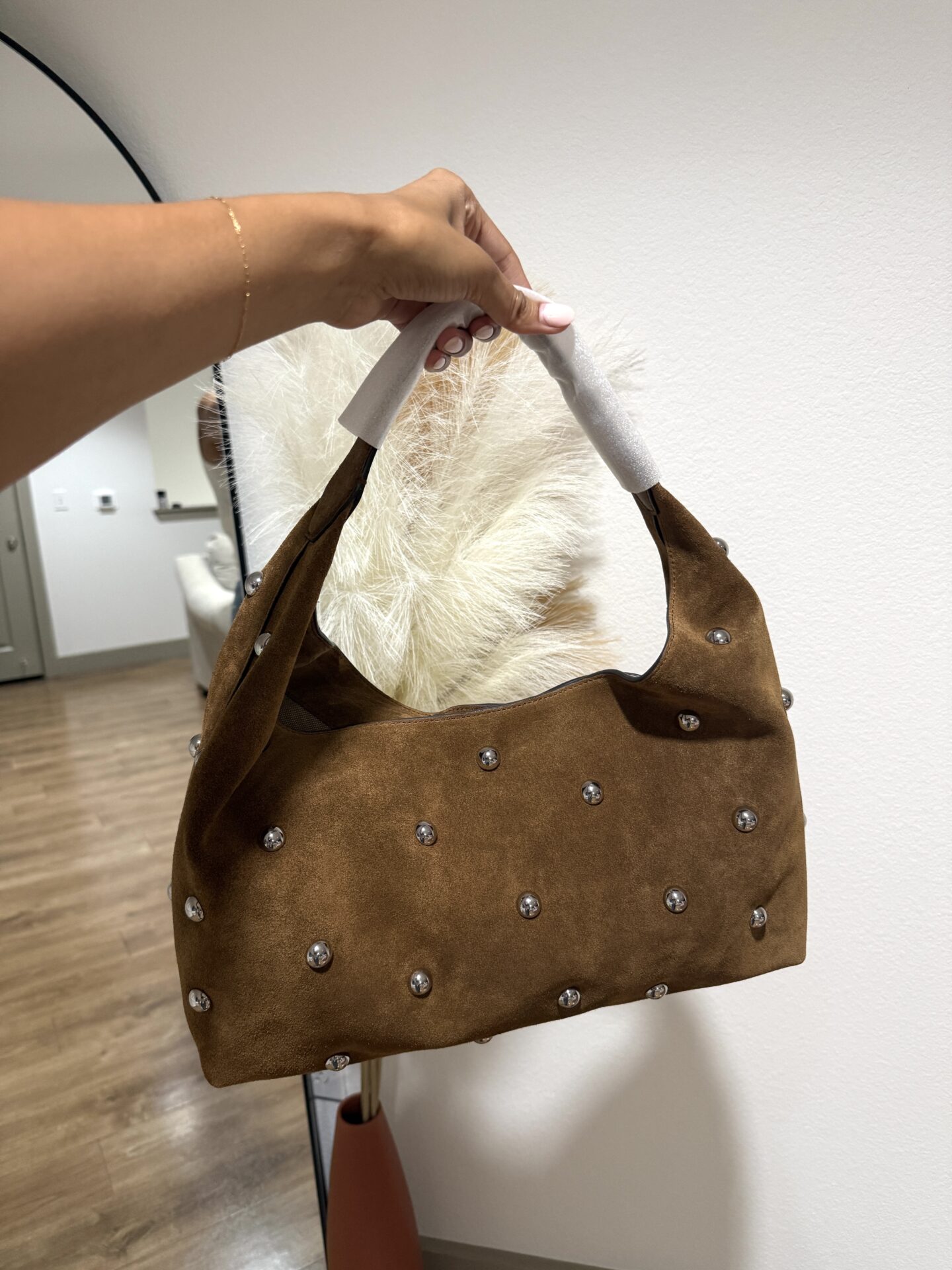 Madewell Mylie Shoulder Bag brown studded