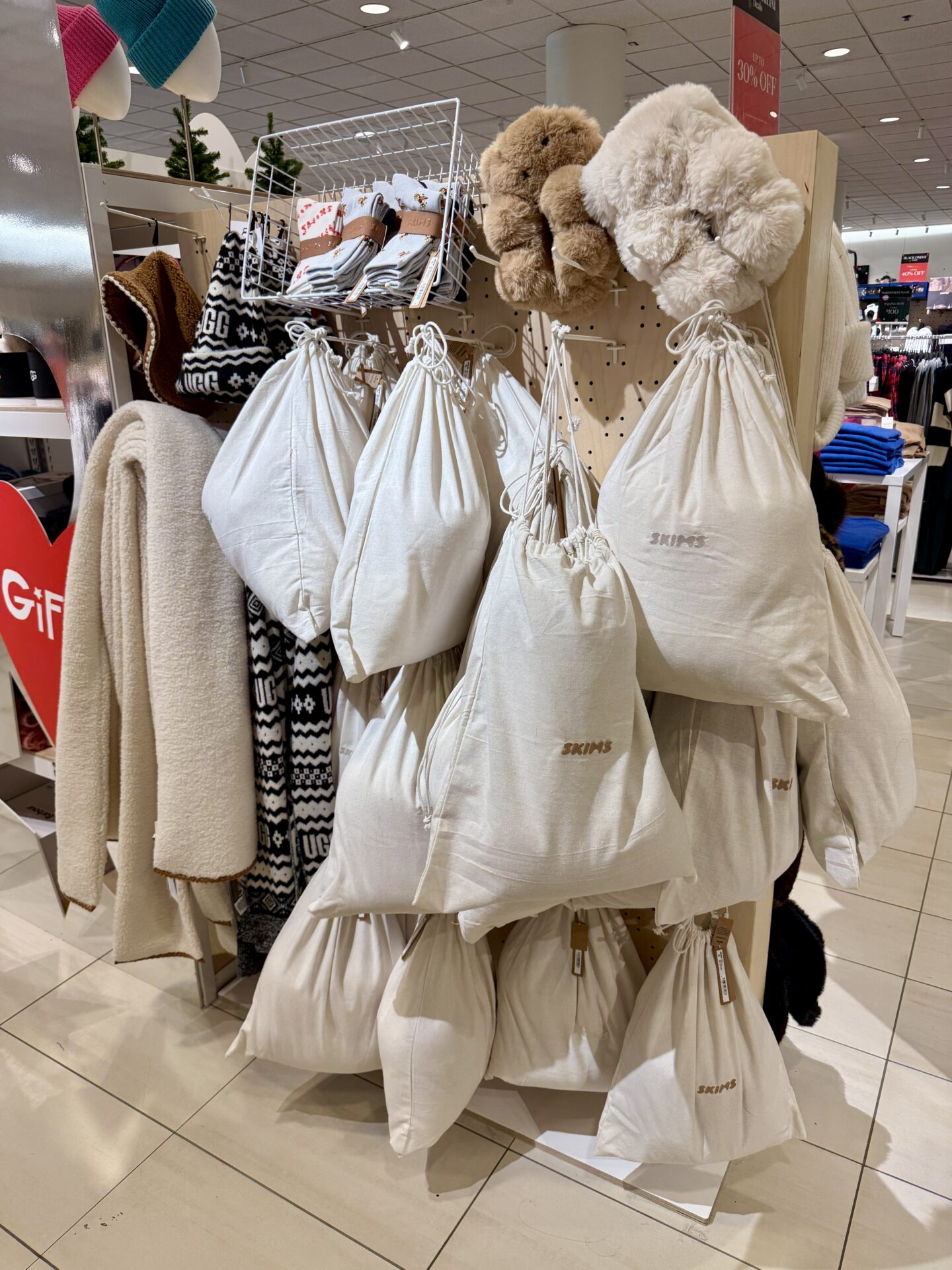 SKIMS gifts Nordstrom teddy bear slippers