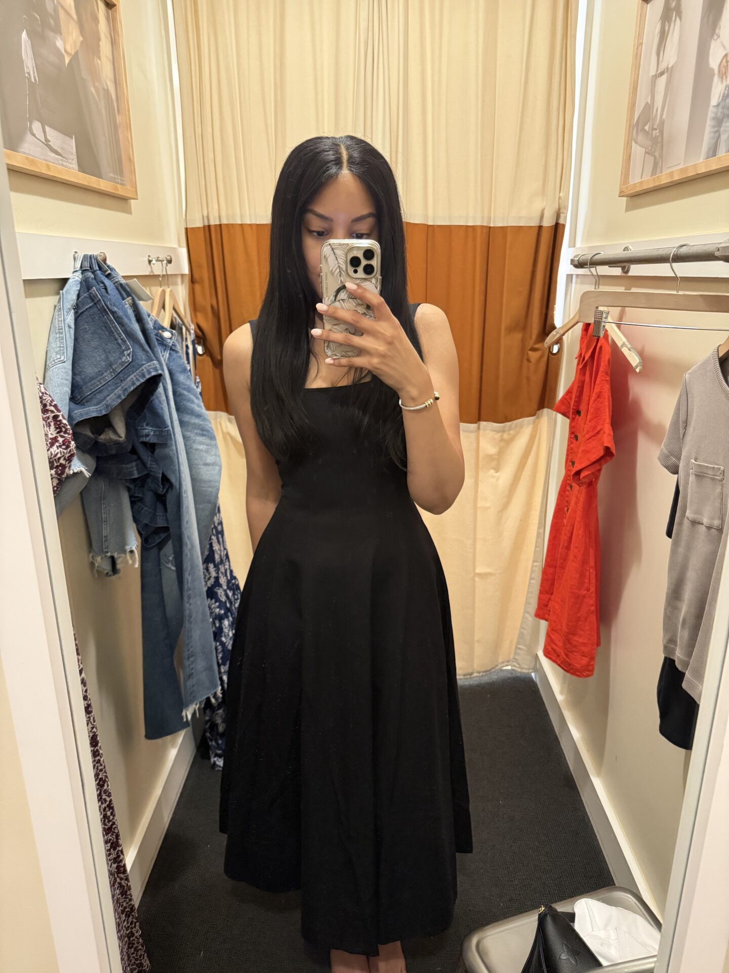 Madewell Squareneck Seamed Dress