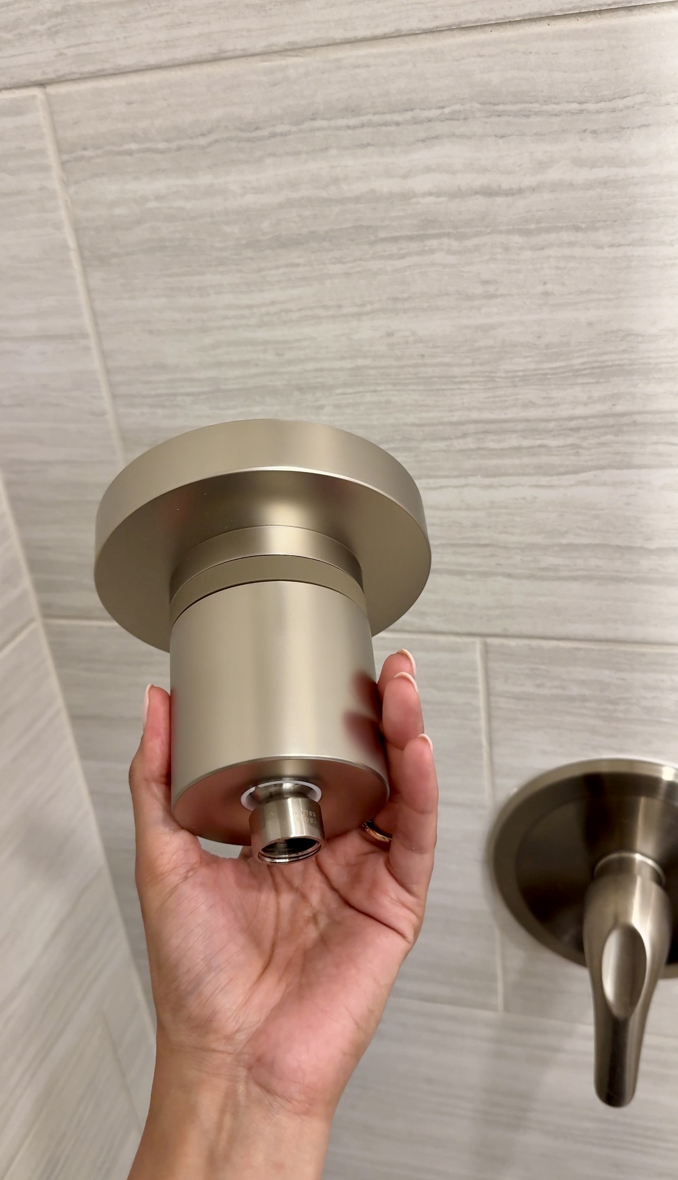 Jolie filtered showerhead brushed steel