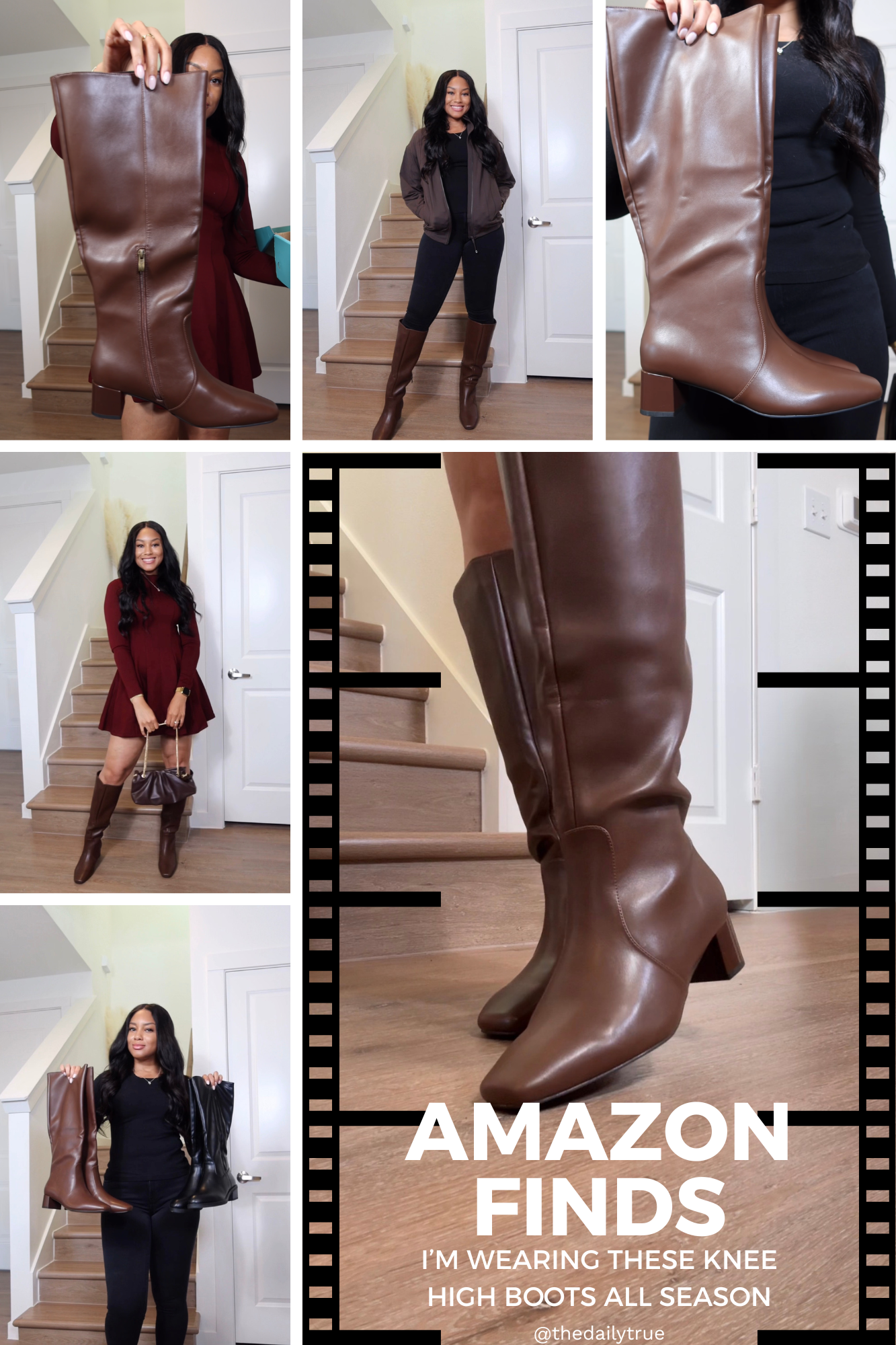 I’m Wearing These Amazon Brown Knee High Boots All Season